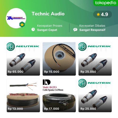 Toko Technic Audio Online Produk Lengkap Harga Terbaik Tokopedia