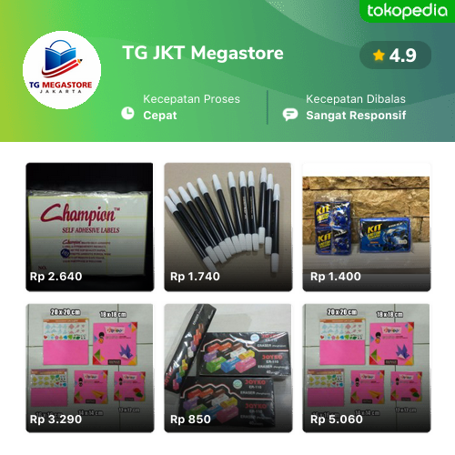 Toko TG JKT Megastore Online Produk Lengkap Harga Terbaik Tokopedia