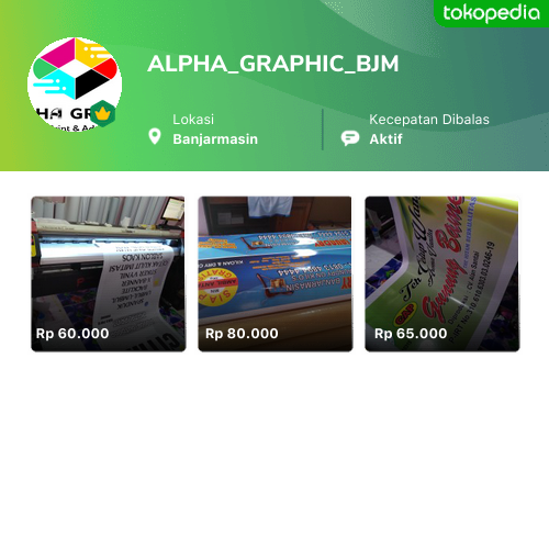 Toko ALPHA GRAPHIC BJM Online Produk Lengkap Harga Terbaik