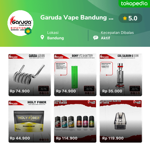 Toko Garuda Vape Bandung DU Online Produk Lengkap Harga Terbaik