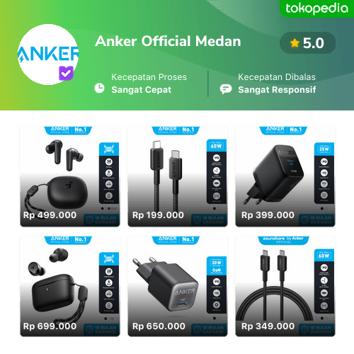 Anker Official Medan Produk Resmi Terlengkap Gopaylater Cicil