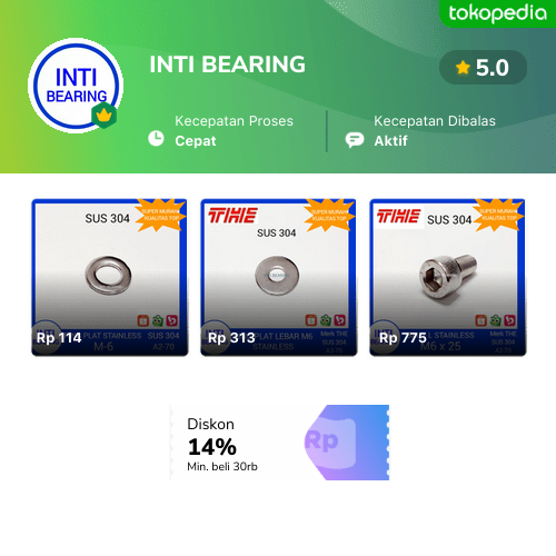 Toko INTI BEARING Online Produk Lengkap Harga Terbaik Tokopedia