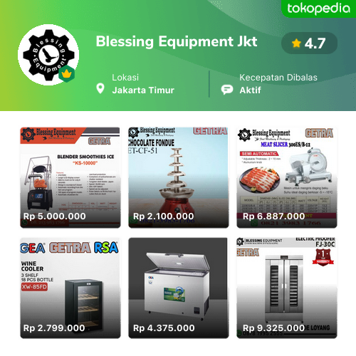 Toko Blessing Equipment Jkt Online Produk Lengkap Harga Terbaik