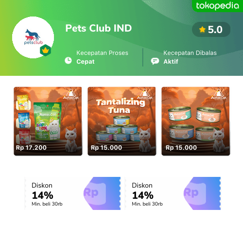 Toko Pets Club Ind Online Produk Lengkap Harga Terbaik Tokopedia