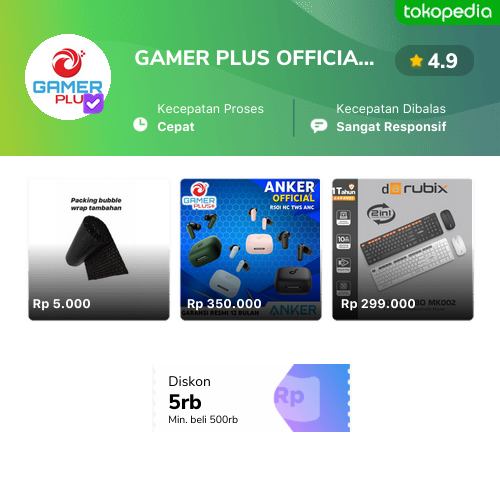 GAMER PLUS OFFICIAL Produk Resmi Terlengkap GoPayLater Cicil 0