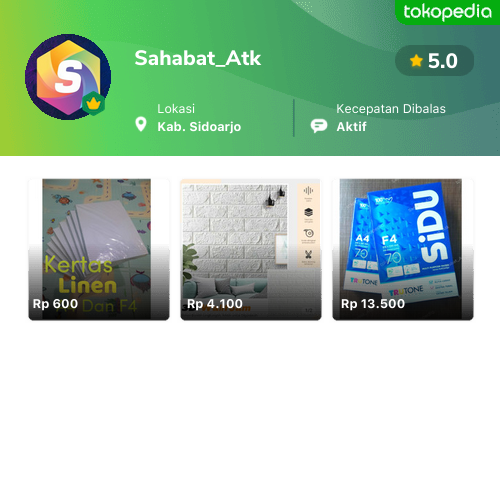 Toko Sahabat Atk Online Produk Lengkap Harga Terbaik Tokopedia