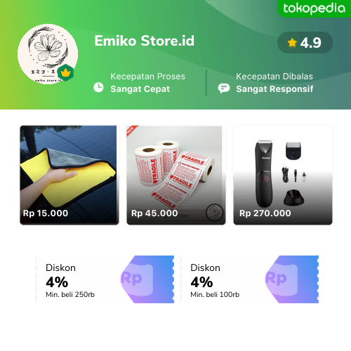 Toko Emiko Store Id Online Produk Lengkap Harga Terbaik Tokopedia