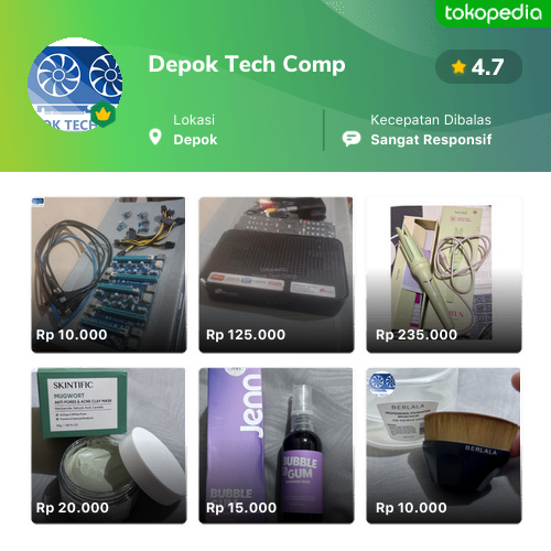 Toko Depok Tech Comp Online Produk Lengkap Harga Terbaik Tokopedia