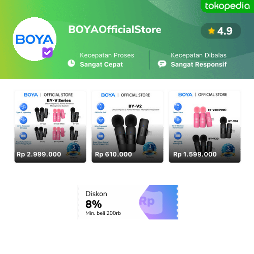 BOYAOfficialStore Produk Resmi Terlengkap GoPayLater Cicil 0