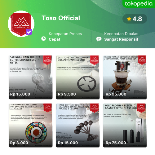 Toso Official Produk Resmi Terlengkap Tokopedia