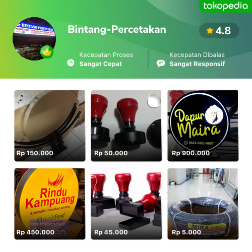 Toko Bintang Percetakan Online Produk Lengkap Harga Terbaik Tokopedia