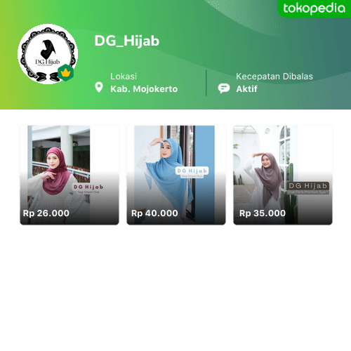 Toko DG_Hijab Online - Produk Lengkap & Harga Terbaik | Tokopedia