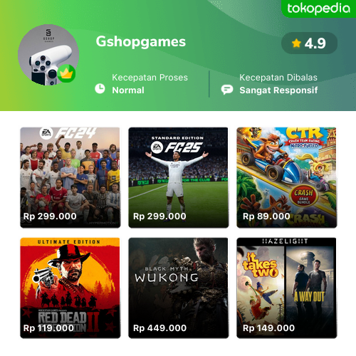 Toko Gshopgames Online - Produk Lengkap & Harga Terbaik | Tokopedia