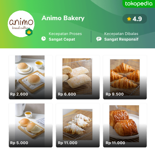 Toko Animo Bakery Online - Produk Lengkap & Harga Terbaik | Tokopedia