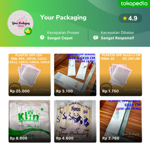 Toko Your Packaging Online - Produk Lengkap & Harga Terbaik | Tokopedia