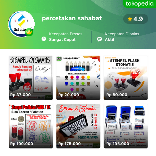 Toko Percetakan Sahabat Online - Produk Lengkap & Harga Terbaik | Tokopedia