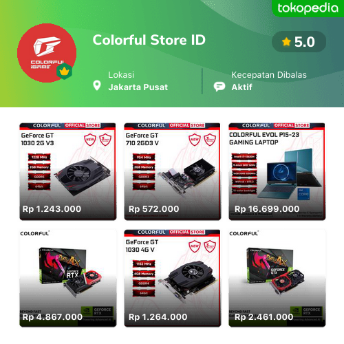 Colorful Official Store - Produk Resmi & Terlengkap | Tokopedia