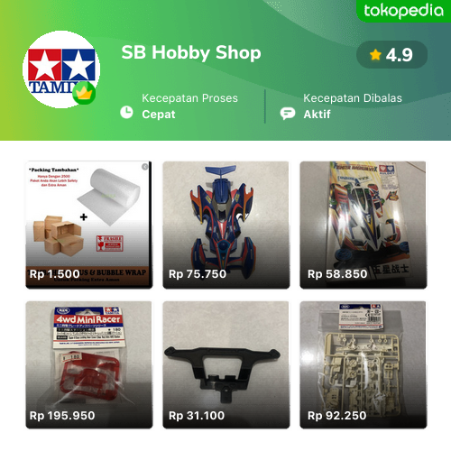 Toko SB Hobby Shop Online - Produk Lengkap & Harga Terbaik | Tokopedia