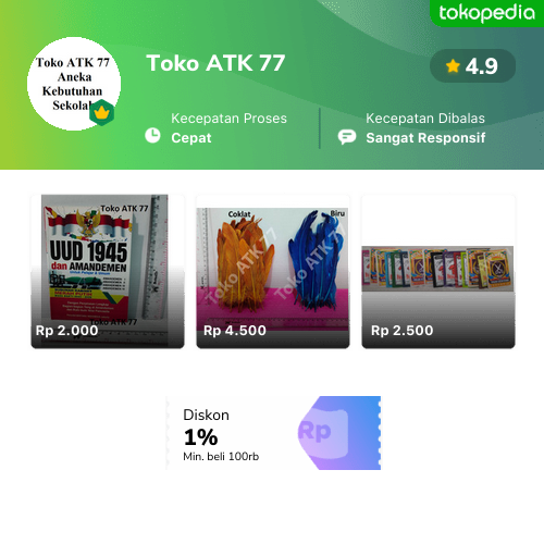 Toko Toko ATK 77 Online - Produk Lengkap & Harga Terbaik | Tokopedia