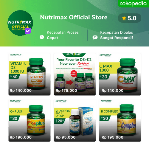 Nutrimax Official Store Produk Resmi And Terlengkap Tokopedia