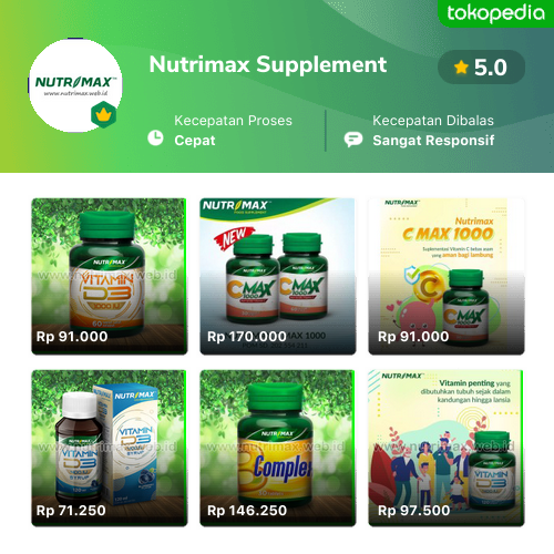 Toko Nutrimax Supplement Online Produk Lengkap And Harga Terbaik