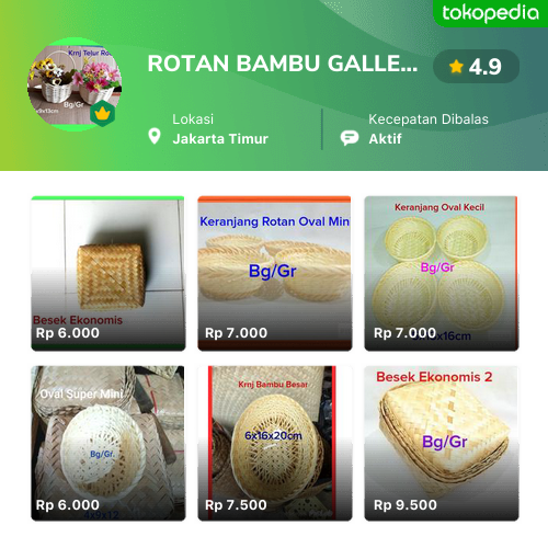  ROTAN  BAMBU GALLERY Jatinegara Kota Administrasi 