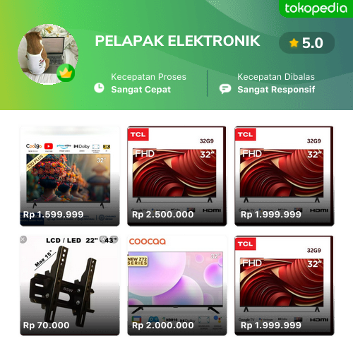 Toko PELAPAK ELEKTRONIK Online - Produk Lengkap & Harga Terbaik | Tokopedia