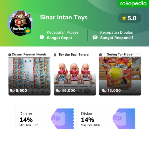 Toko Sinar Intan Toys Online - Produk Lengkap & Harga Terbaik | Tokopedia