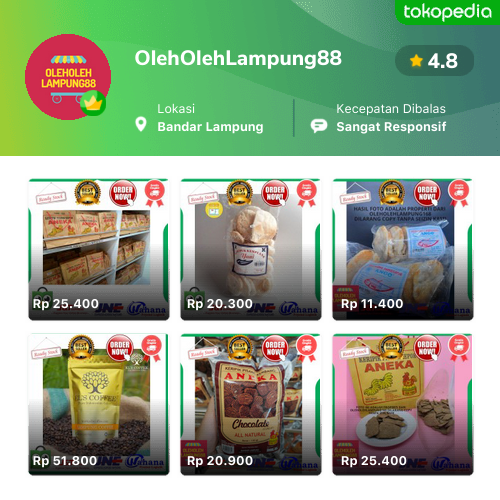 Toko OlehOlehLampung88 Online - Produk Lengkap & Harga Terbaik | Tokopedia