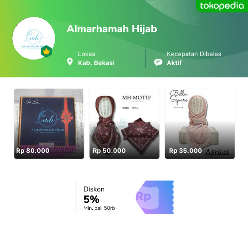 Toko Almarhamah Hijab Online - Produk Lengkap & Harga Terbaik | Tokopedia