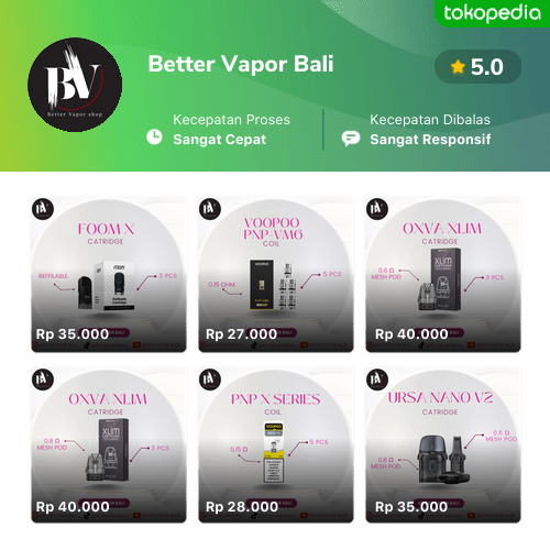 Toko Better Vapor Bali Online Produk Lengkap And Harga Terbaik Tokopedia