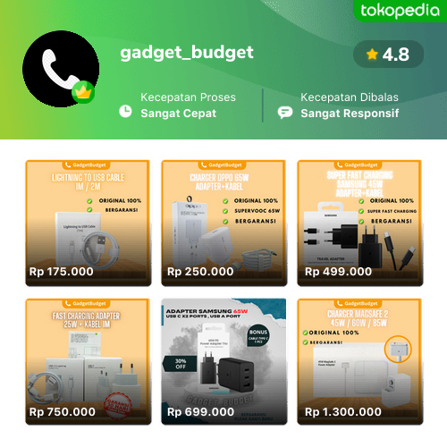 Toko Gadget_budget Online - Produk Lengkap & Harga Terbaik | Tokopedia