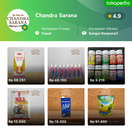 Toko Chandra Sarana Online - Produk Lengkap & Harga Terbaik | Tokopedia