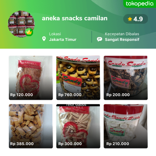 Toko Aneka Snacks Camilan Online - Produk Lengkap & Harga Terbaik ...