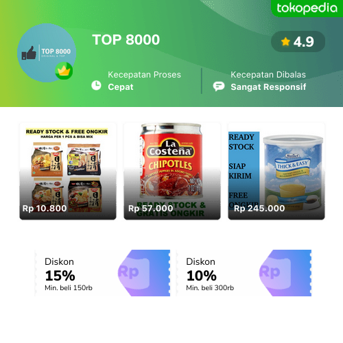 Toko TOP 8000 Online - Produk Lengkap & Harga Terbaik | Tokopedia