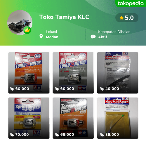 Toko Toko Tamiya KLC Online - Produk Lengkap & Harga Terbaik | Tokopedia