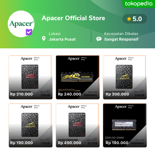 Apacer Official Store - Produk Resmi & Terlengkap | Tokopedia