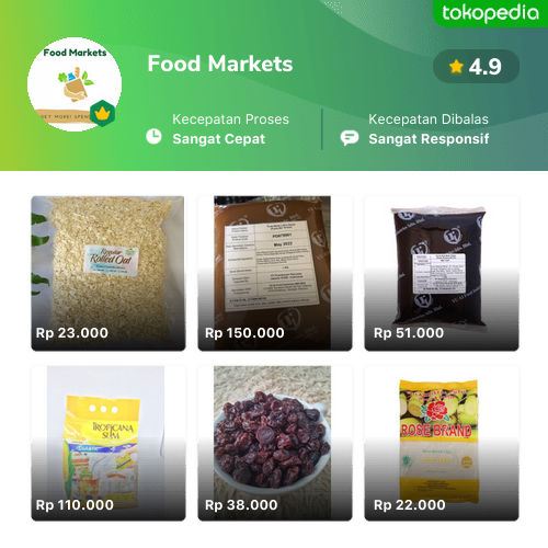 Toko Food Markets Online - Produk Lengkap & Harga Terbaik | Tokopedia