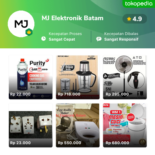 Toko MJ Elektronik Batam Online - Produk Lengkap & Harga Terbaik ...