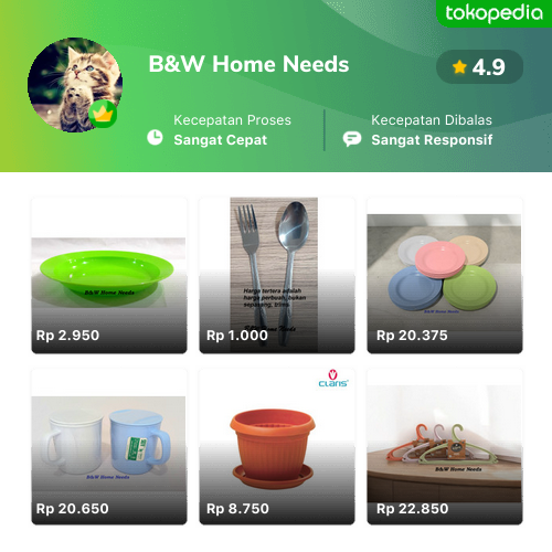 Toko B&W Home Needs Online - Produk Lengkap & Harga Terbaik | Tokopedia