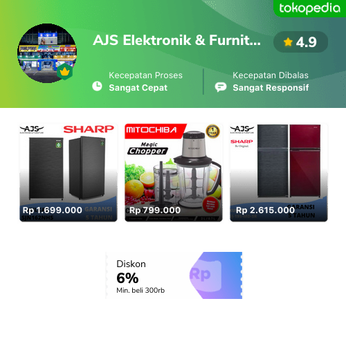 Toko AJS Elektronik & Furniture Online - Produk Lengkap & Harga Terbaik ...