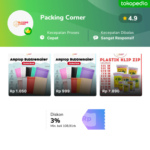 Toko Packing Corner Online - Produk Lengkap & Harga Terbaik | Tokopedia