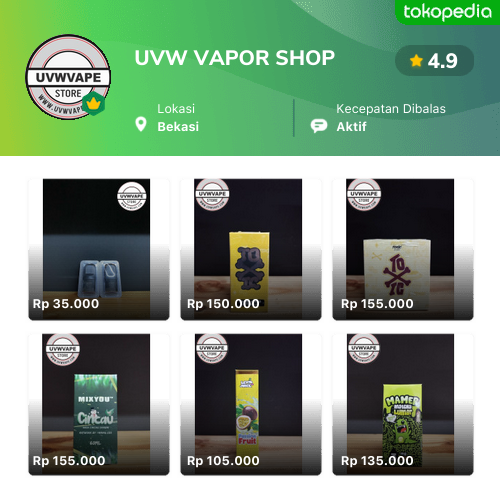 Toko Uvw Vapor Shop Online Produk Lengkap And Harga Terbaik Tokopedia