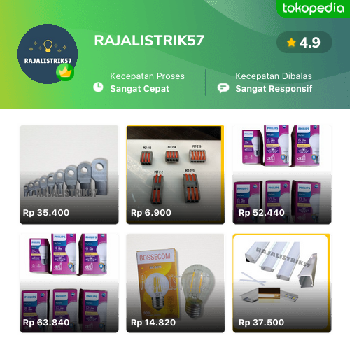 Toko RAJALISTRIK57 Online - Produk Lengkap & Harga Terbaik | Tokopedia