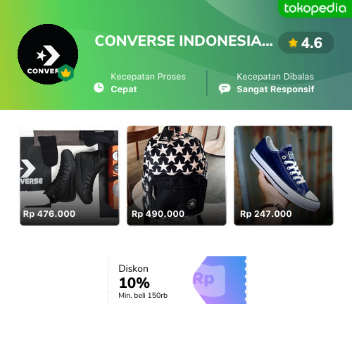 Toko CONVERSE INDONESIA OFFICIAL Online Produk Lengkap Harga Terbaik Tokopedia