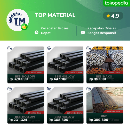 Toko TOP MATERIAL Online - Produk Lengkap & Harga Terbaik | Tokopedia