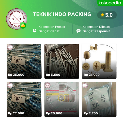 Toko TEKNIK INDO PACKING Online - Produk Lengkap & Harga Terbaik ...