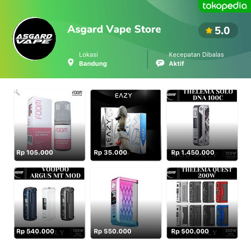 Toko Asgard Vape Store Online Produk Lengkap And Harga Terbaik Tokopedia