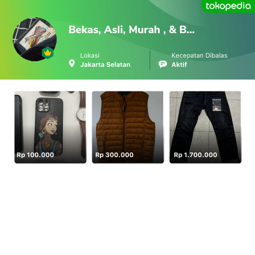 Toko Bekas Asli Murah Berkualitas Online Produk Lengkap Harga