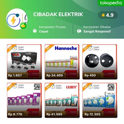 Toko CIBADAK ELEKTRIK Online - Produk Lengkap & Harga Terbaik | Tokopedia